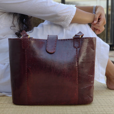 JODHPURI -Jodhpuri Leather Tote Bag