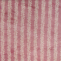 Pure Cotton Dabu Baby Pink With Cream Creeper Stripes Hand Block Print Fabric Pure Cotton Dabu Baby Pink With Cream Creeper Stripes Hand Block Print Fabric