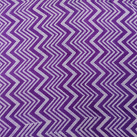 Pure Cotton Dabu Purple With Zig Zag Hand Block Print Fabric Pure Cotton Dabu Purple With Zig Zag Hand Block Print Fabric