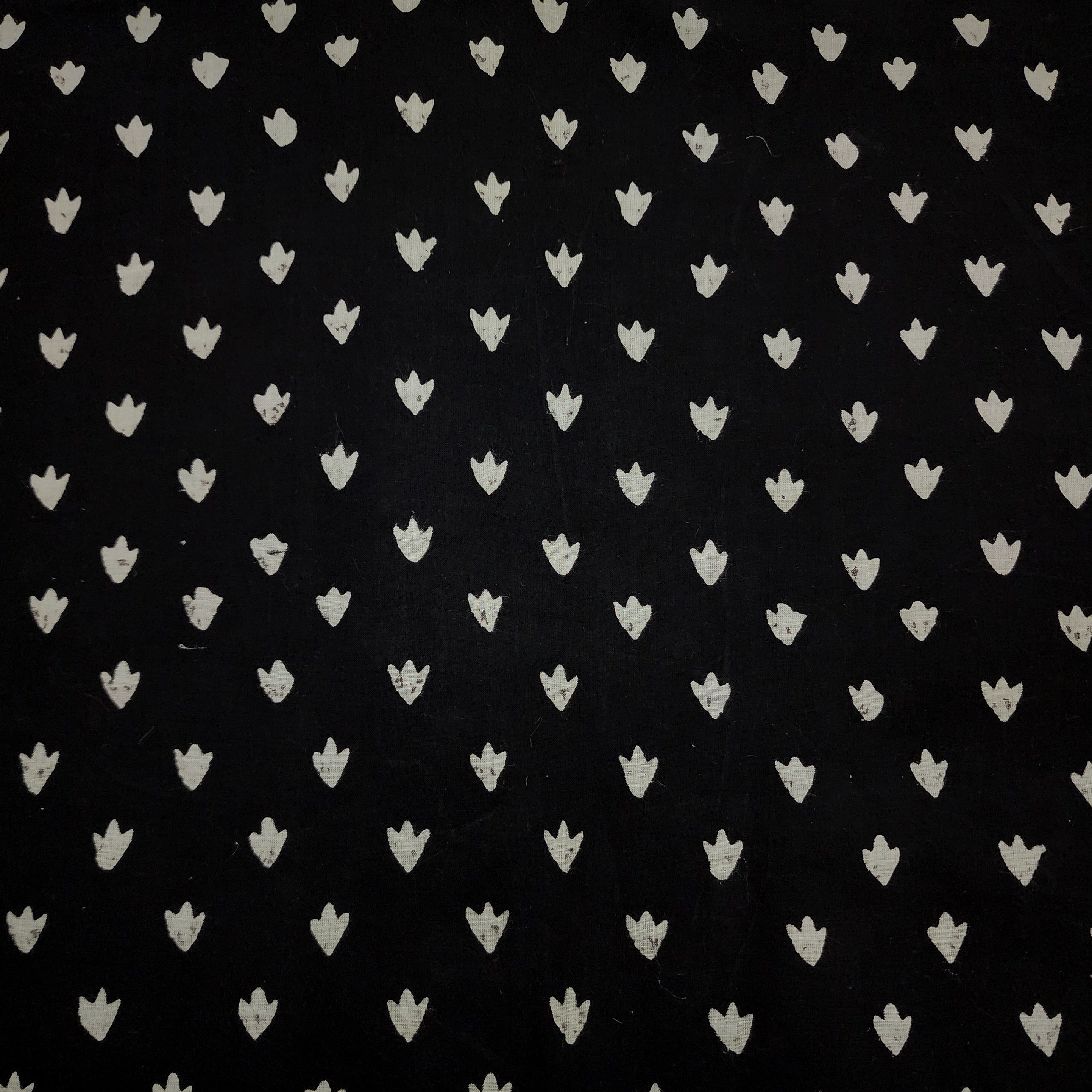 Black & White Discharge Block Print Cotton Suit Material main image 0