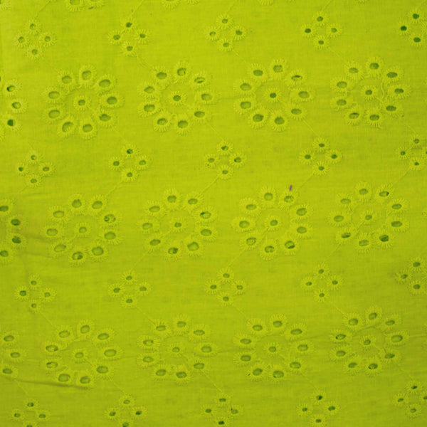 ( Width 40 Inches ) Pure Cotton Hakoba Florescent Green