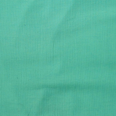 Pure Cotton Handloom Light Blue With Silver Zari Stripes Woven Fabric