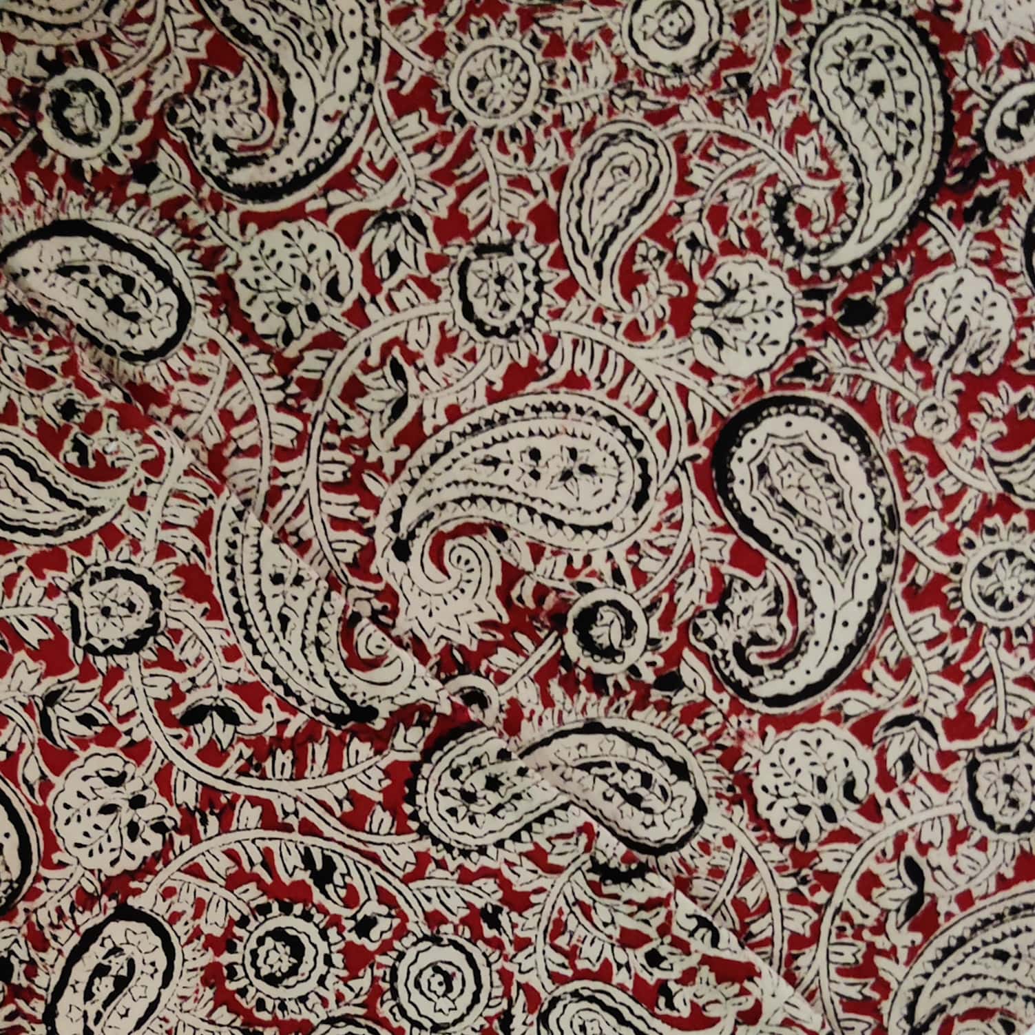 Maroon - Block Print Cotton Tiered Kalamkari Dress 02