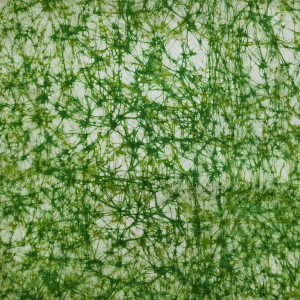 Pure Cotton Light Batik Shades Of Green Texture Handmade Fabric