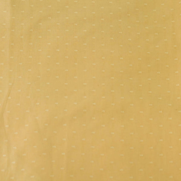 Pre Cut 1.70 Meter Pure Cotton Yellowish Cream Reversible Doby Fabric