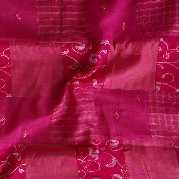Brocade Pink With Multipatch Fabric