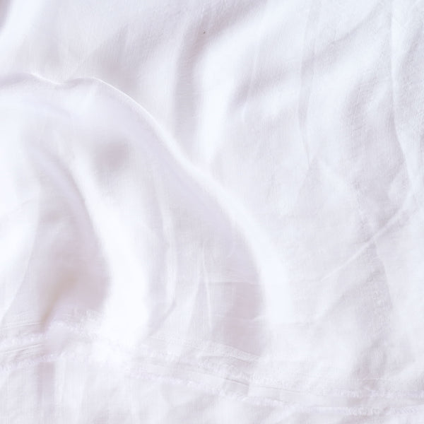 Super Flowy Nysa - White  Fabric