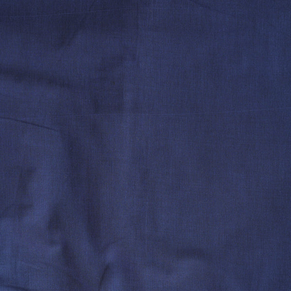 Pure Malai Cotton Navy Blue Fabric