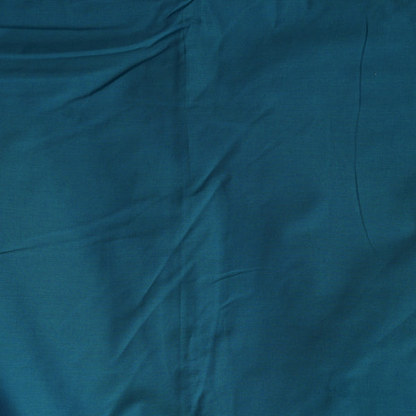 Pure Malai Cotton Teal Blue  Fabric