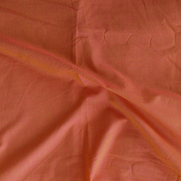 Pure Malai Cotton Rust Orange  Fabric