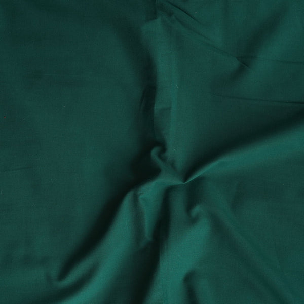 Pure Malai Cotton Dark Green Fabric