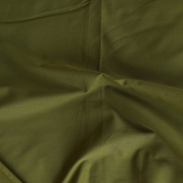 Pure Malai Cotton Olive Green Fabric