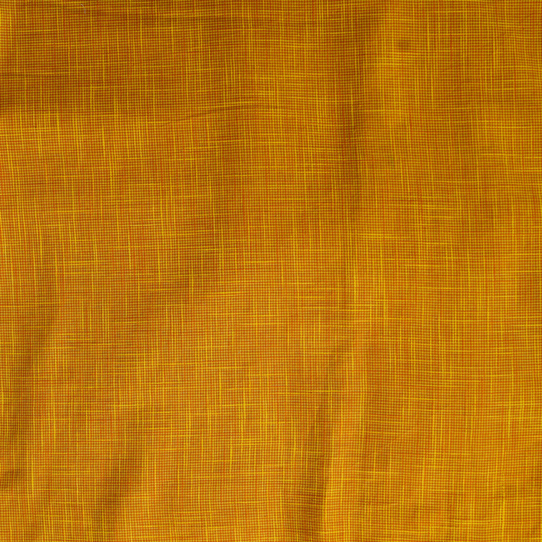 (Pre-Cut 2.20Meter) Pure Cotton Mini Yellow Small Checks Fabric – Sanskruti