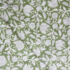 Pure Cotton Jaipuri Pastel Green With Outlined Floral Jaal Hand Block Print Fabric
