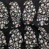 Modal Cotton Kalamkari Black With Big Flower Motif Hand Block Print Fabric