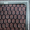 Pure Cotton Ajrak  Black With Red Grass Flower Motif Hand Block Print Fabric
