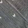 Pure Cotton Handloom Gray With White Arrowhead Motifs Fabric