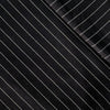 Pure Cotton Handloom Black With White Stripes Hand Woven Fabric