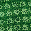Pure Cotton Doby Dabu Dark Green With Light Green And White Flower Jaal Hand Block Print Fabric