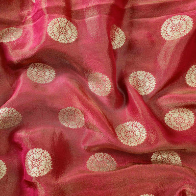 Brocade Pink Tissue Fabric