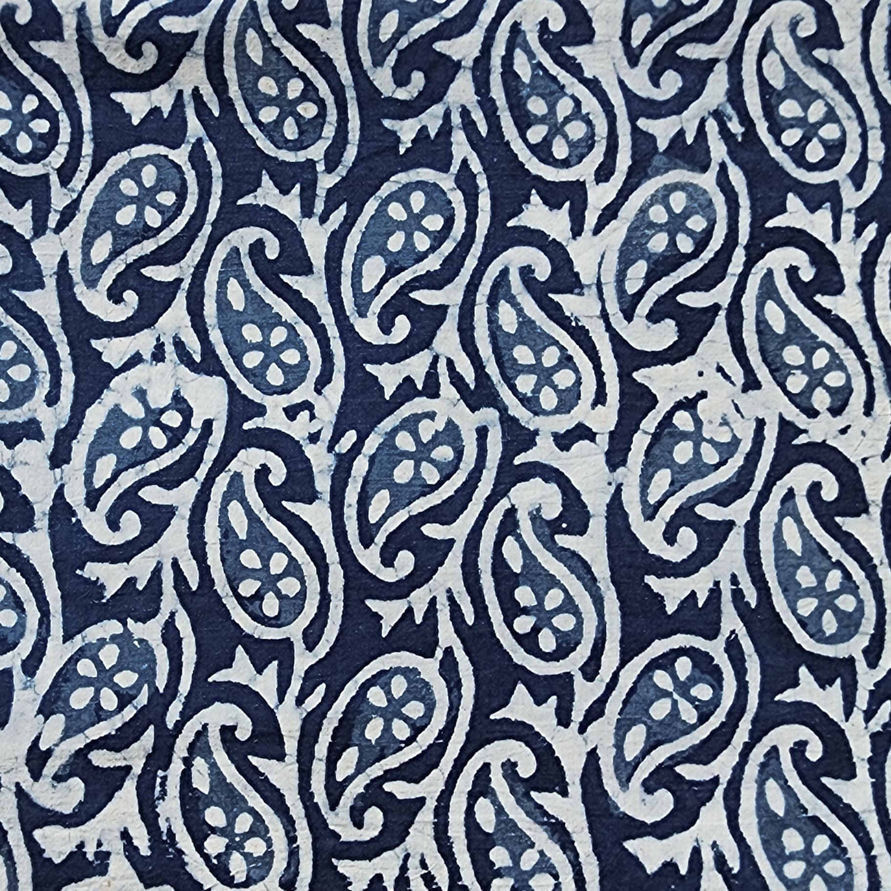 (PRE-CUT 1.63 METER) Pure Cotton Indigo With Kairi Jaal Hand Block Pri ...