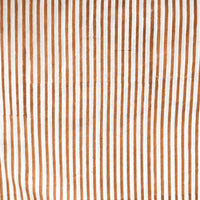 Pure Cotton Jaipuri White With Brown Stripes Hand Block Print Fabric