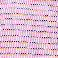 Pure Cotton Jaipuri White With Pink Dash And Blue With Mustard Dots Hand Block Print Fabric