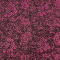 Pure Cotton Vanaspati Pink With Intricate Paisley Flower Jaal Hand Block Print Fabric