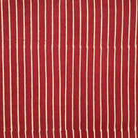 Pure Cotton Discharge Red With White Stripes Hand Block Print Fabric