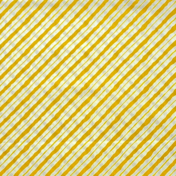 Pure Cotton Screen Print Mustard With White Slant Lines Fabric