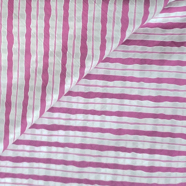 Pure Cotton Screen Print Mauve With White Slant Lines Fabric – Sanskruti