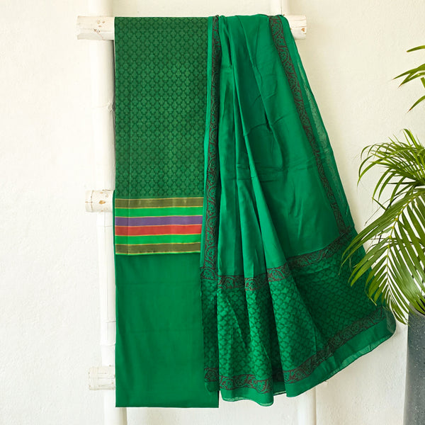 Aditi -Pure Cotton Green  Suit