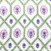 Pure Cotton Jaipuri White With Intricate Design Motif Hand Block Print Fabric