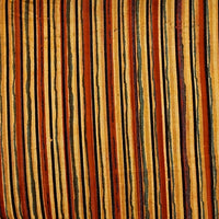 Pure Cotton Vanaspati Yellow With Red Stripes Hand Block Print Fabric
