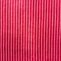 Pure Cotton Dabu Pinkish Red And Off White Stripes Block Print Fabric