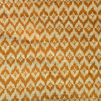 Pure Cotton Dabu Cream With Mustard geometric patterns Hand Block Print Fabric
