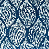 Pure Cotton Indigo Intricate Leave motif Hand Block Print Fabric