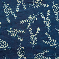 Pure Cotton Indigo Plant motif Hand Block Print Fabric