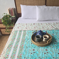 RAATKALI - Pure Mul Cotton Hand Block Printed Reversible Dohar Blanket With Cotton Flannel Filling
