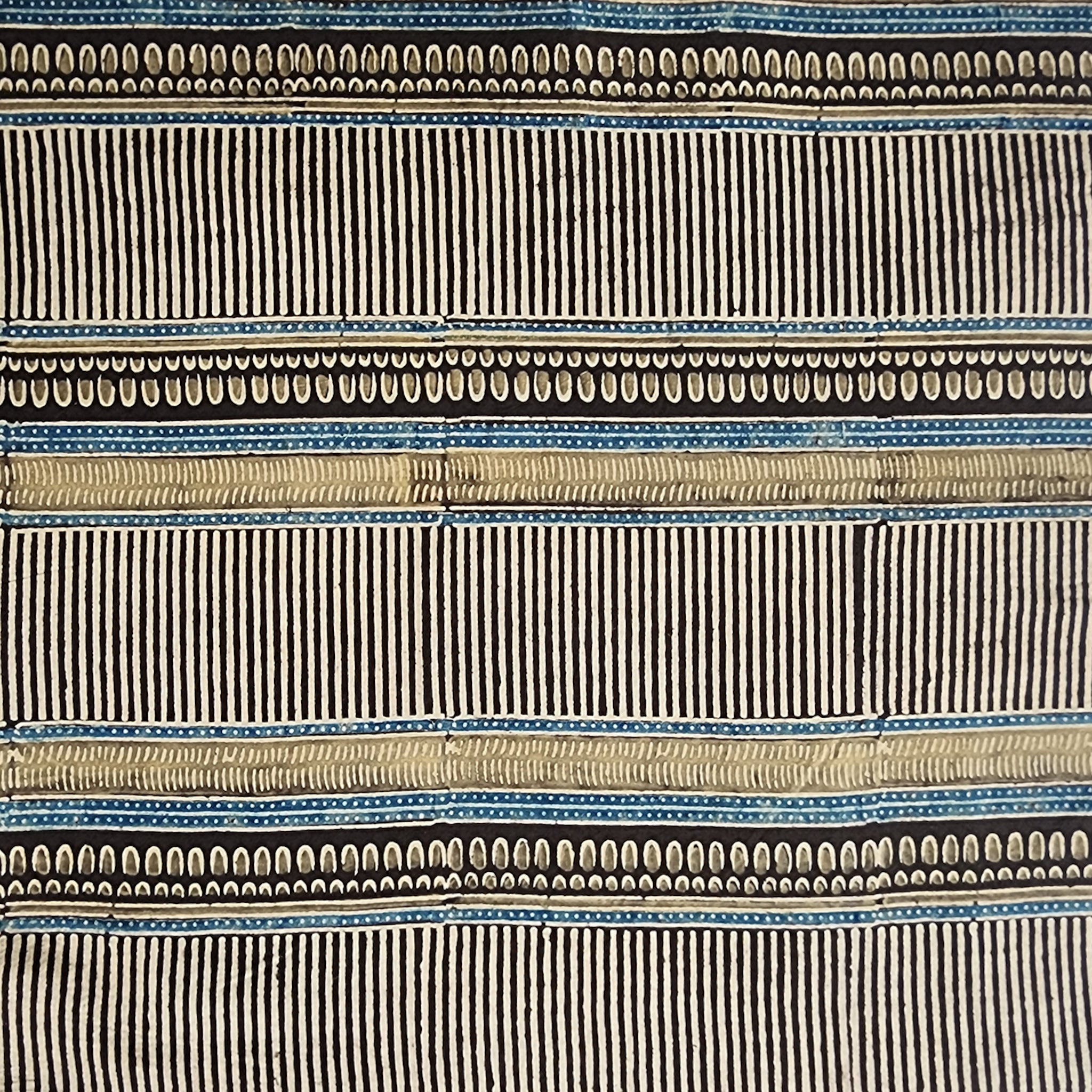 Pure Cotton Gad Ajrak Black With Taupe Big Border Design Stripes Hand ...