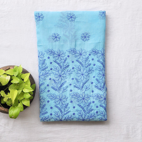 KIARA- Cotton Light Blue With Emboiderey Pre-Design Kurta