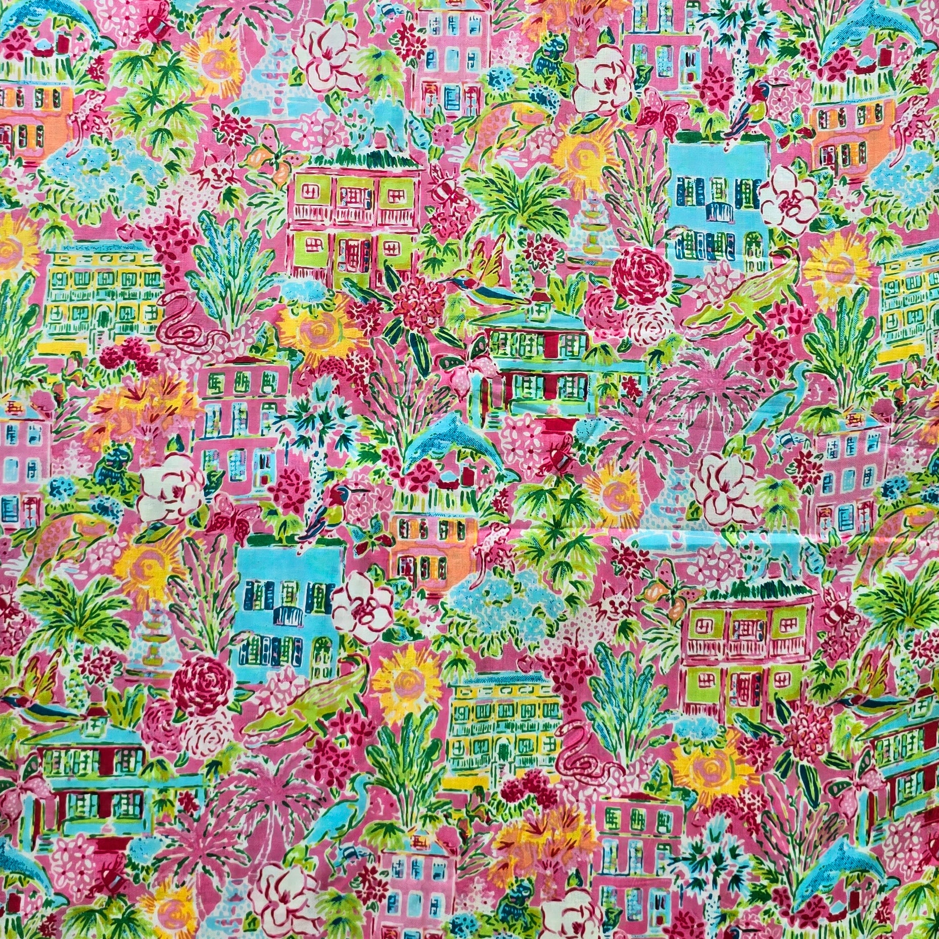Pure Cotton Screen Print Pink With Ecosystem Print Fabric – Sanskruti