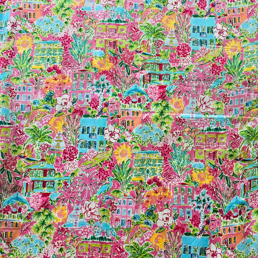 Pure Cotton Screen Print Pink With Ecosystem Print Fabric – Sanskruti