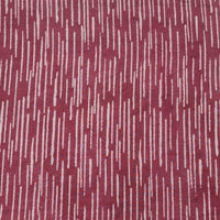 Pure Cotton Dabu Punch Pink With Off White Lines Hand Block Print Fabric