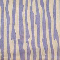 Pure Cotton Beige With Lavender Stripes Screen Print Fabric