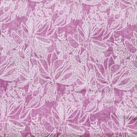 Pure Cotton Onion Pink With White Floral Design Screen Print Fabric
