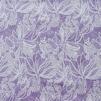 Pure Cotton Lavender With Floral Design Screen Print Fabric