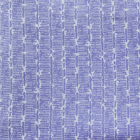 Pure Cotton Periwinkle With Border Stripes  Screen Print Fabric