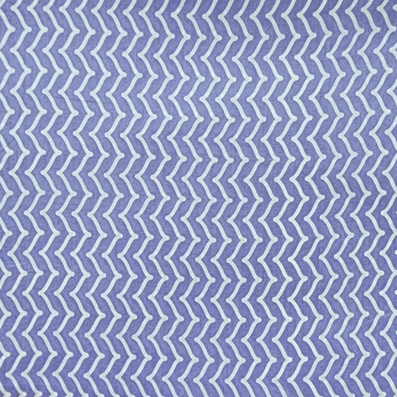 (PRE-CUT 2.20 METER)Pure Cotton Periwinkle With Zig Zag Pattern Screen ...