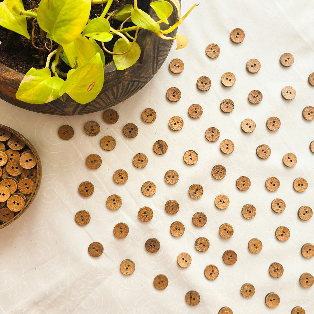 Pack Of 10 Brown Buttons – Sanskruti